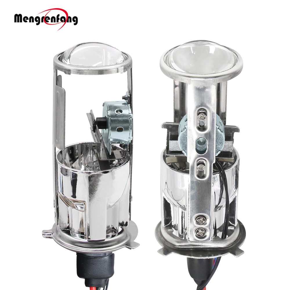 Mengrenfang H4 Hi-Lo Mini Projector Lens Xenon Lamp 55 W 8400LM voor Auto Koplamp Hi/Lo Beam 4300 K 6000 K 8000 K AC 12 V 2 Stuks