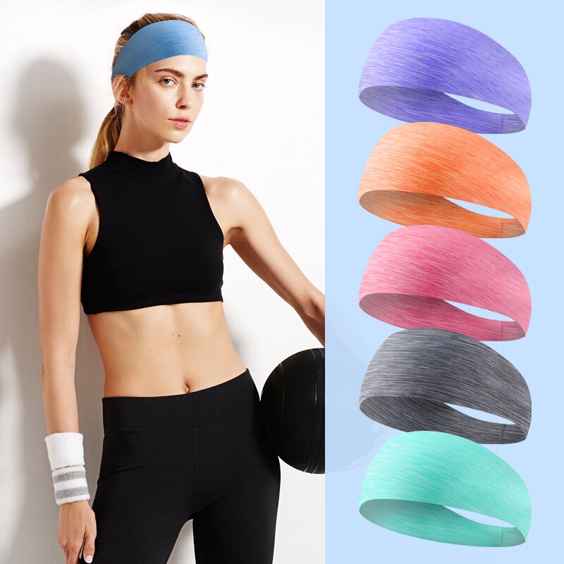 Zweet-Absorberende Sport Haarband Voor Sporting Running Fitness Haar Tape Antislip Sport Yoga Hoofdbanden voor Vrouwen Mannen