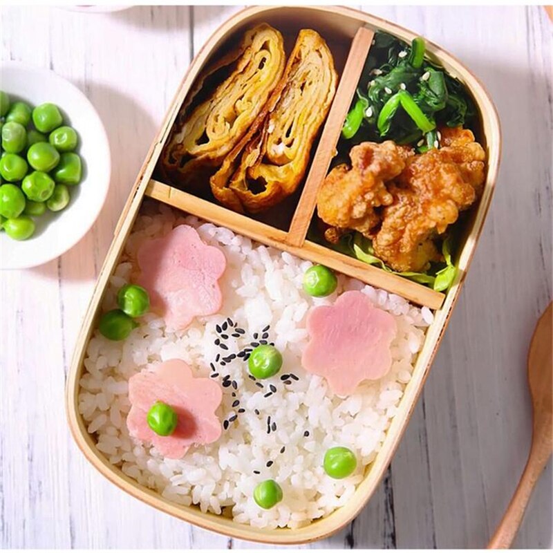 Japanse stijl bento boxen 3 roosters houten lunchbox draagbare picknick kinderen studenten voedselcontainer keukenaccessoires