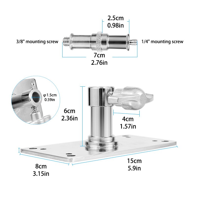 Selens acciaio inossidabile T veloce lampada lampada treppiede accessori veloce universali staffa speciale a soffitto