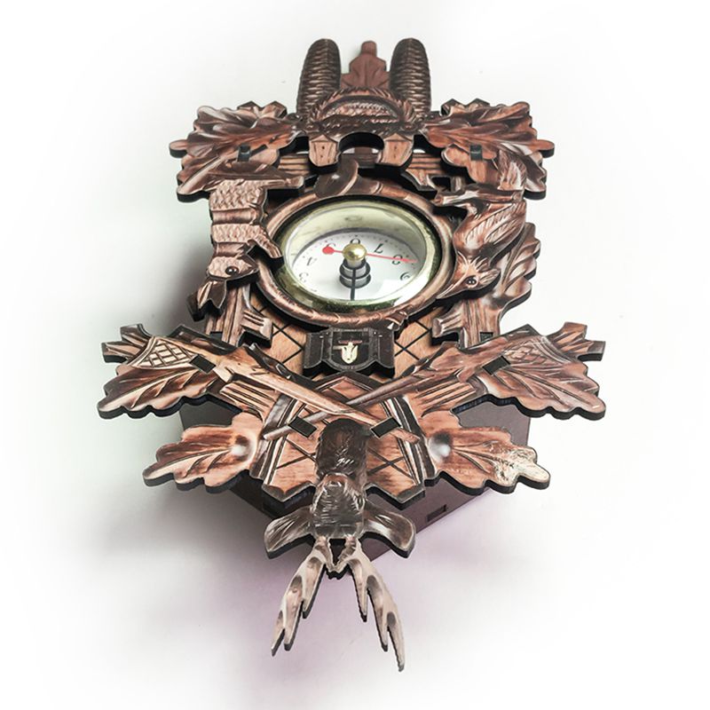 Gtbl-reloj de pared de estilo retro decorativo para el hogar, reloj colgante de pájaro, reloj de cuco de madera, reloj de péndulo para sala de estar, reloj de arte artesanal para casa nueva