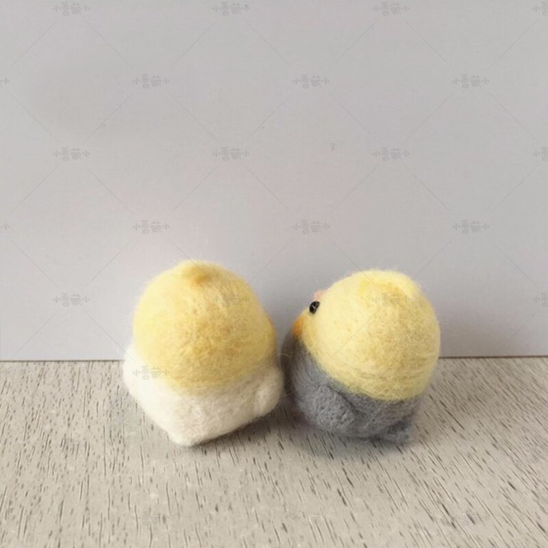 Cute Birds Wool Felt Craft DIY Non Finished Poked Set Handcraft Kit for Needle Material Pack