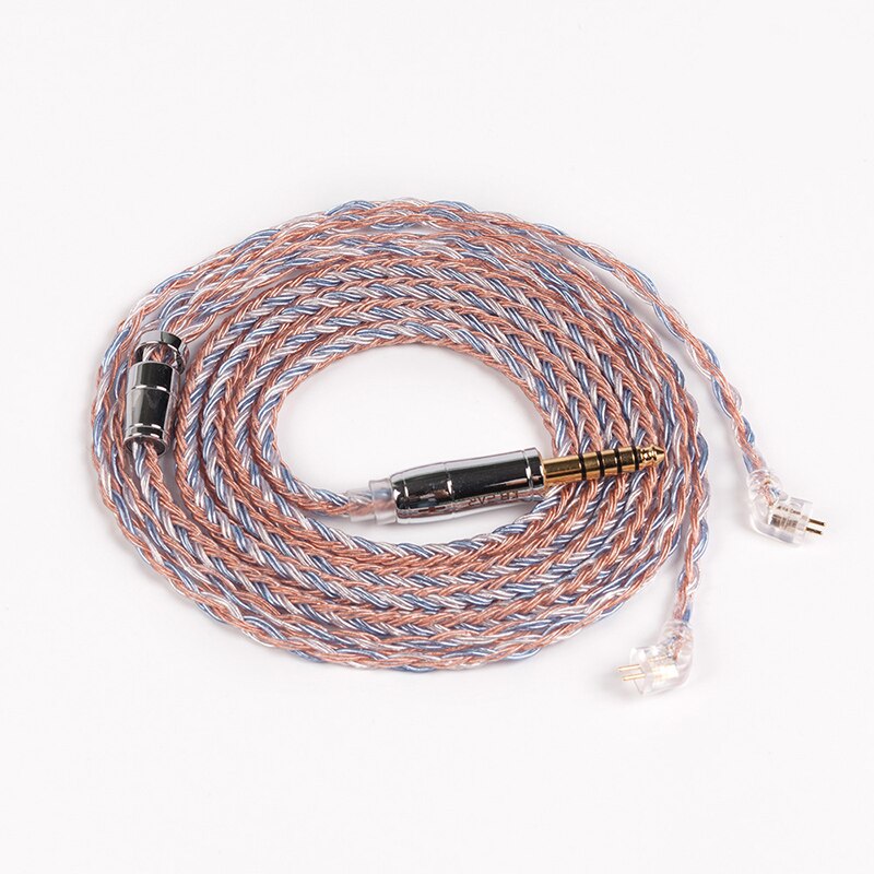 KBEAR 16 Core Upgraded Silver Plated Copper Cable 2.5/3.5/4.4MM With MMCX/2pin/QDC TFZ For KZ ZS10 ZSN Pro ZSX BLON BL-03 V90: TFZ 4.4