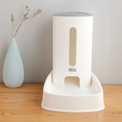 Automatische voerbak voor katten, huisdierproduct, water, waterdispenser, kattenfontein, kattendrinkbak, gato, voerdispenser voor huisdieren, qjj 60 zdws: Wit voedsel