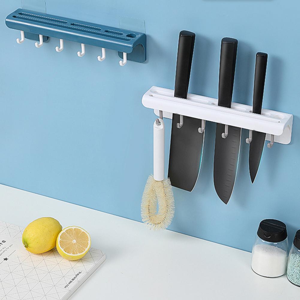 Wall-mounted punch-free storage rack Knives Cutter... – Grandado