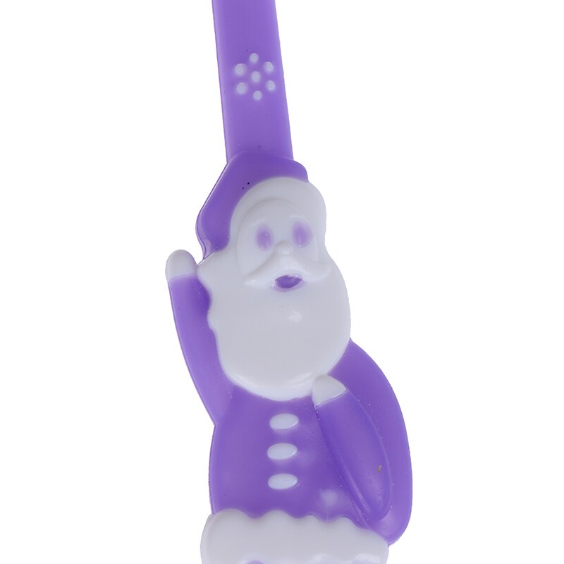 1pc enfants père noël anti-dérapant brosse poignée bambou soie doux cheveux brosse à dents