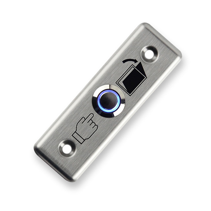 Metalen Roestvrij Schakelaar deur exit push te open Home Release Knop met LED Licht Voor Toegangscontrole Lock Systeem NO/COM
