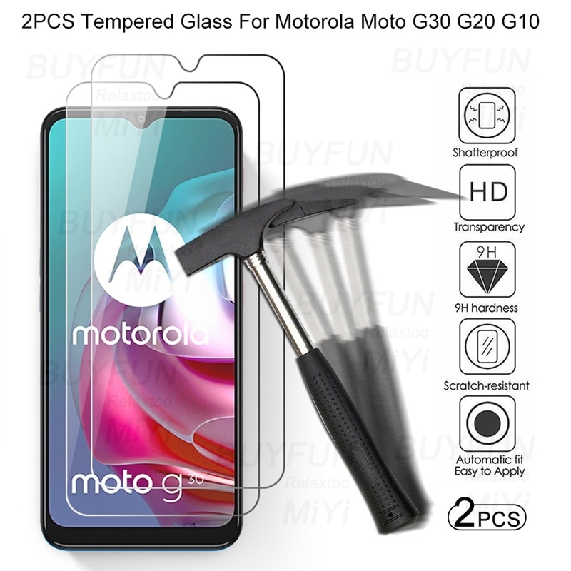 2 st härdat glas för motorola moto  g30 g20 g10 glas 9h skärmskydd för moto  g 30 20 10 30g 20g 10g telefonskyddsfilm