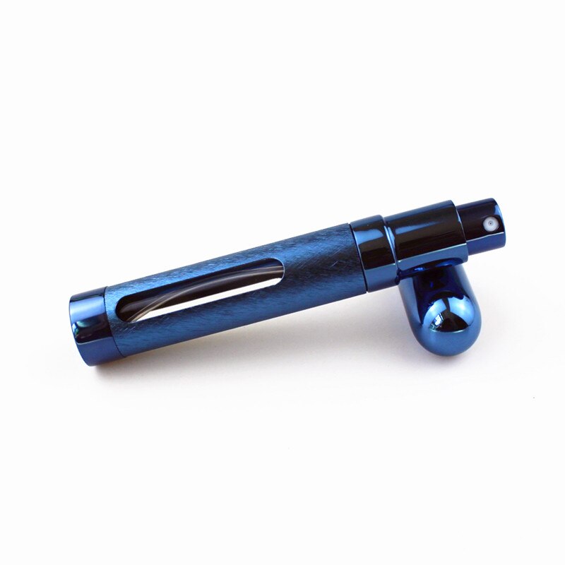 12 stuks/partij aluminium glazen fles met dop, 12ml metalen navulbare parfumverstuivers, draagbare spray, lege geurverstuivers: Blauw