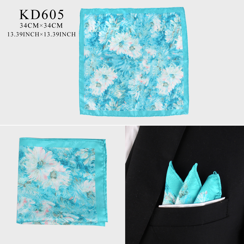 Print Pocket Square For Men Women Floral Printing Kerchief Men's Handkerchiefs Soft Suits Square Handkerchief Towels Scarves: Red