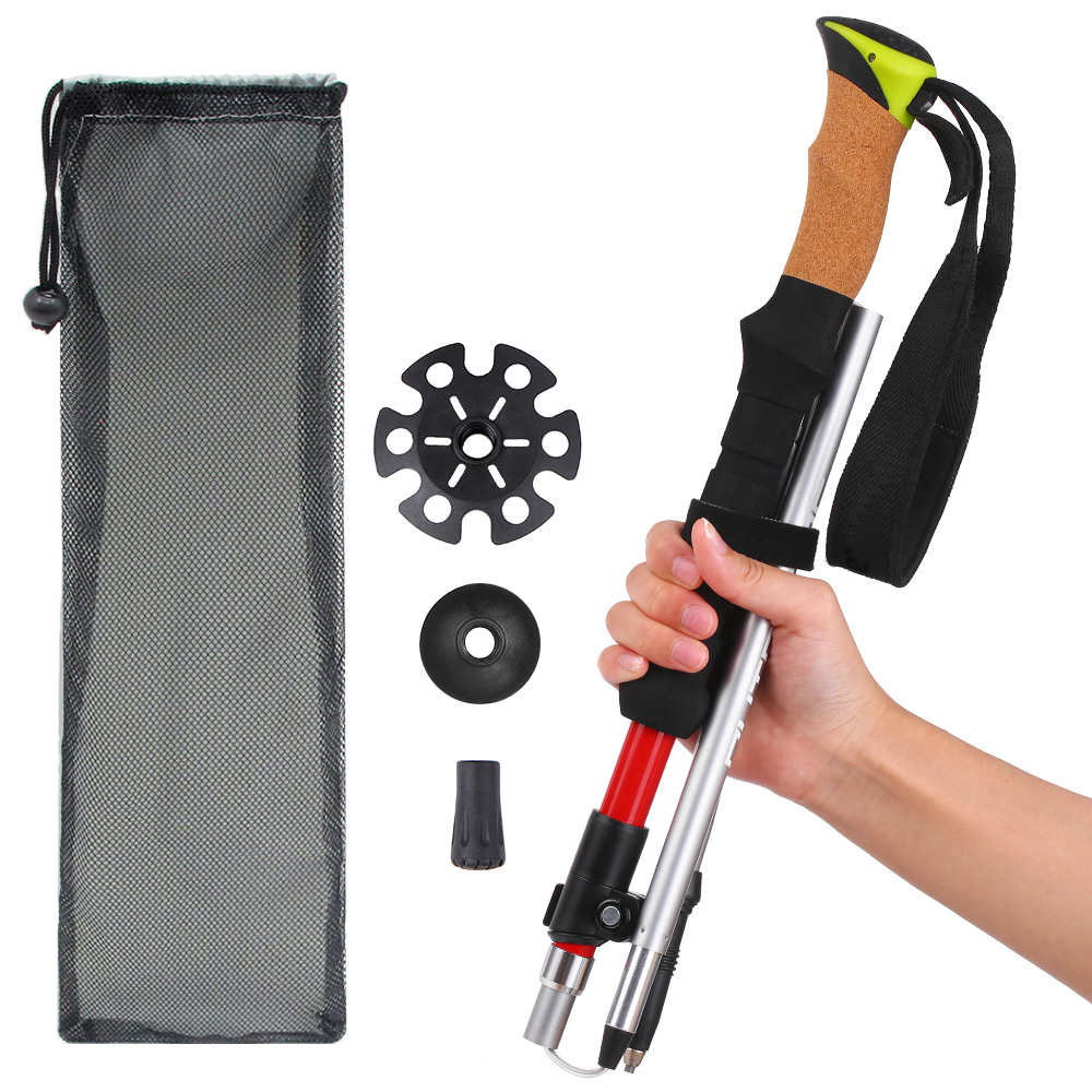 Trekkingstok, reisklimgereedschap, opvouwbare wandelstok, lichtgewicht wandelstok voor trekking, kamperen