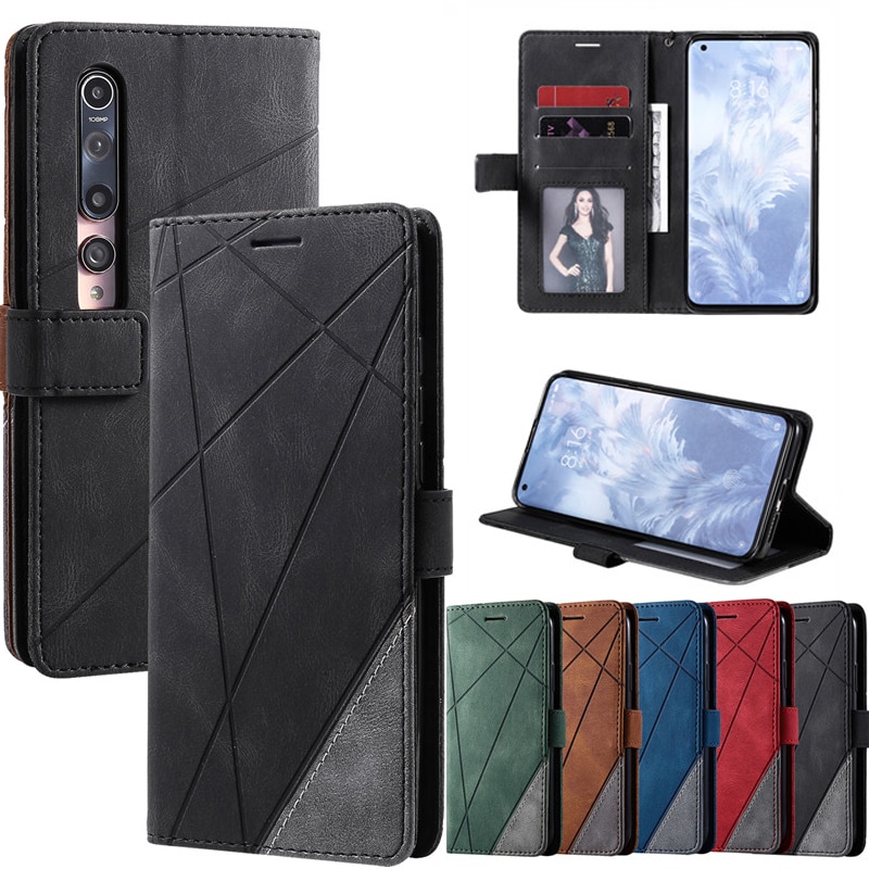 Funda na para Xiaomi Mi 10 Pro Mi10 5G, Funda de cuero suave con tapa para Xiaomi Mi note 10 Pro Mi note 10