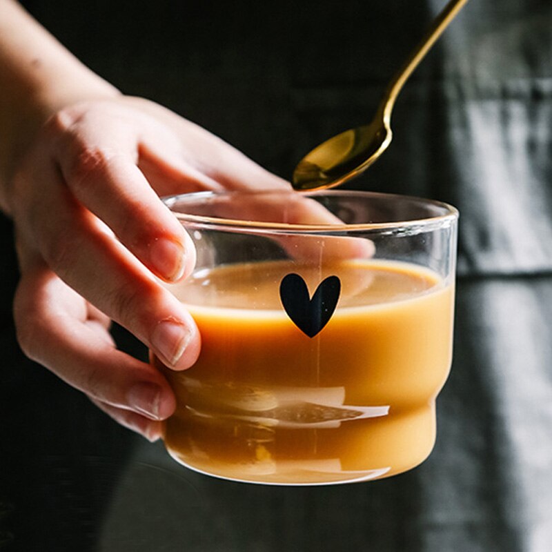 2PCSX300ML Handmade Pyrex transparent Milk Cup Yogurt Cup can be Folded into Transparent Baked Pudding Water glass Cup