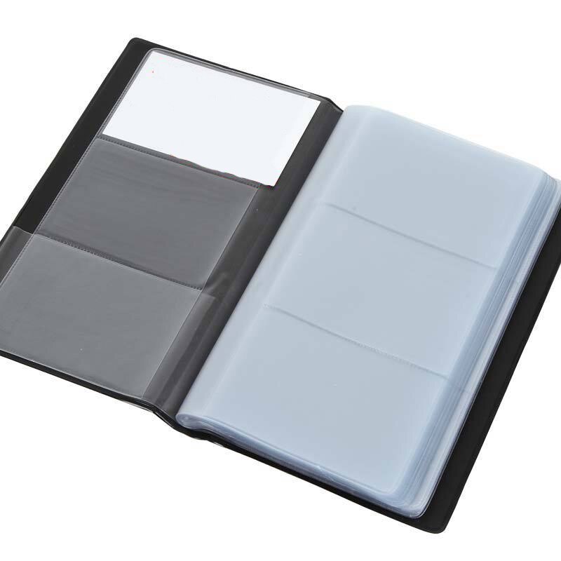 1pc skinn 240 bits kortholder forretningsnavn id kredittkortholder bokkoffert keeper organisator stor kapasitet bærbar lommebok: Default Title