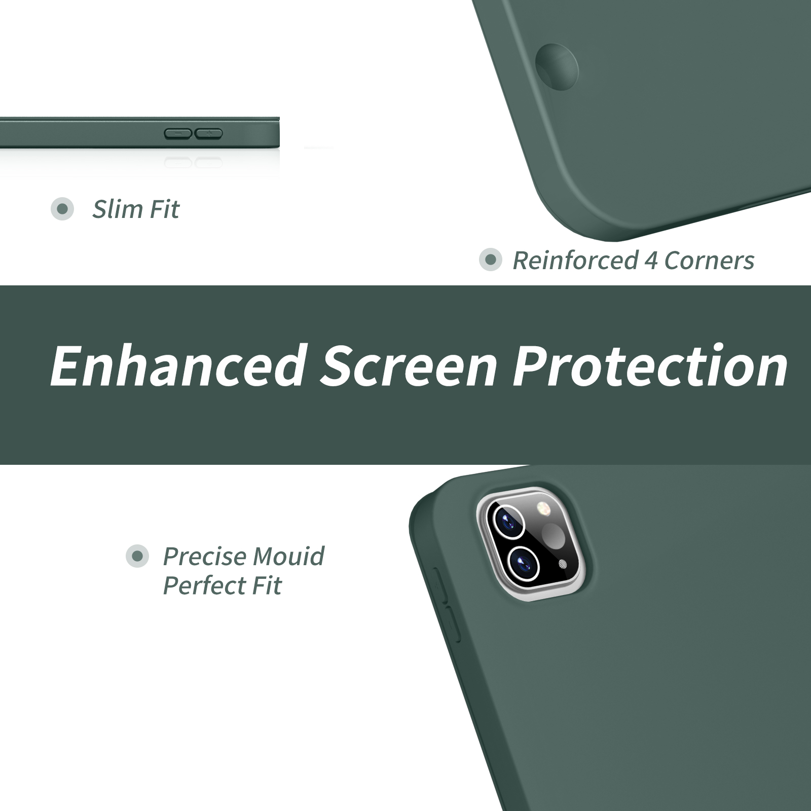 RBP para iPad Pro 11 de 12,9 pulgadas con estuche para lápices, para iPad Air 4/5ta generación 10,9 pulgadas mini 6 funda suave y delgada para tableta de TPU