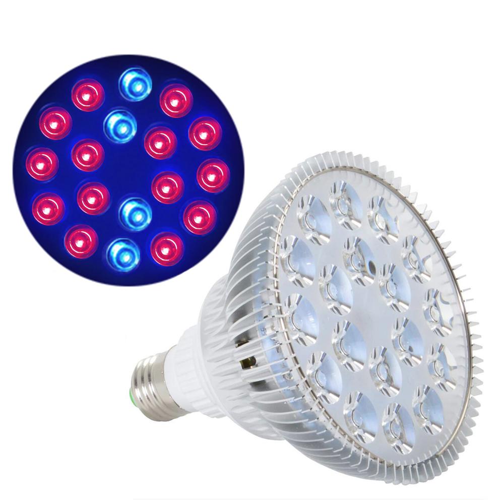 54w led kæledyr belysning akvarium lampe led akvarie lys plante pære til saltvand marine koralrev sump alger uv ir rød blå: 14 røde 4 blå