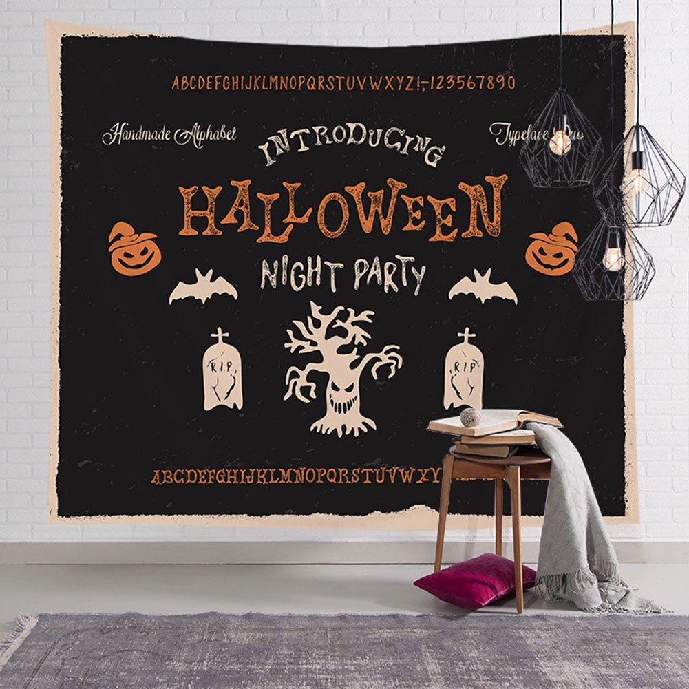 Halloween-seinävaate luuranko kurpitsa painatus seinävaate gobeliini pöytäliina makuuhuone sisustus tausta kangas tapastry