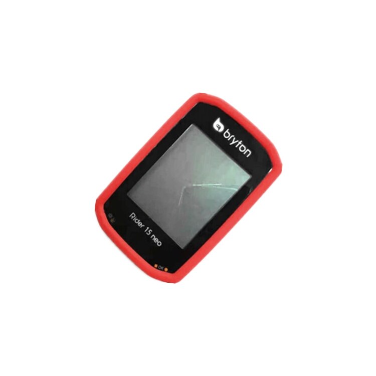 Étui en Silicone pour ordinateur de vélo et protection d&#39;écran pour Bryton Rider 15 neo, GPS: 1pc Red With Film