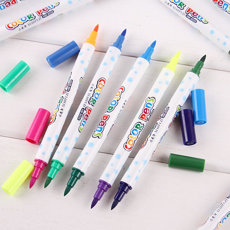 12 Kleuren/Box Wasbare Aquarel Pennen Marker Schilderij Tekening Multicolor Art Schoolbenodigdheden