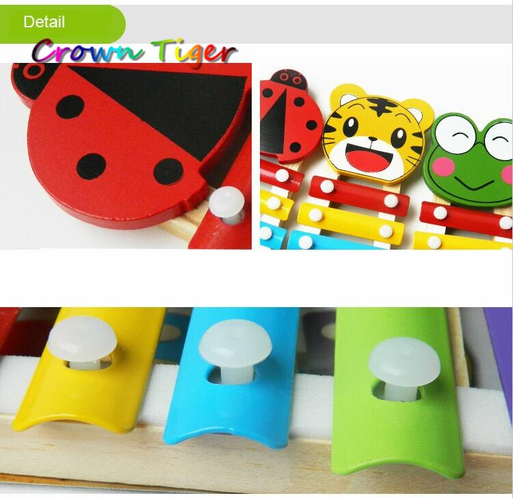 Piano xilófono de juguete con 5 tonos para bebés y niños, máquina para hacer ruido, desarrollo de la sabiduría musical, rompecabezas, juguete educativo clásico