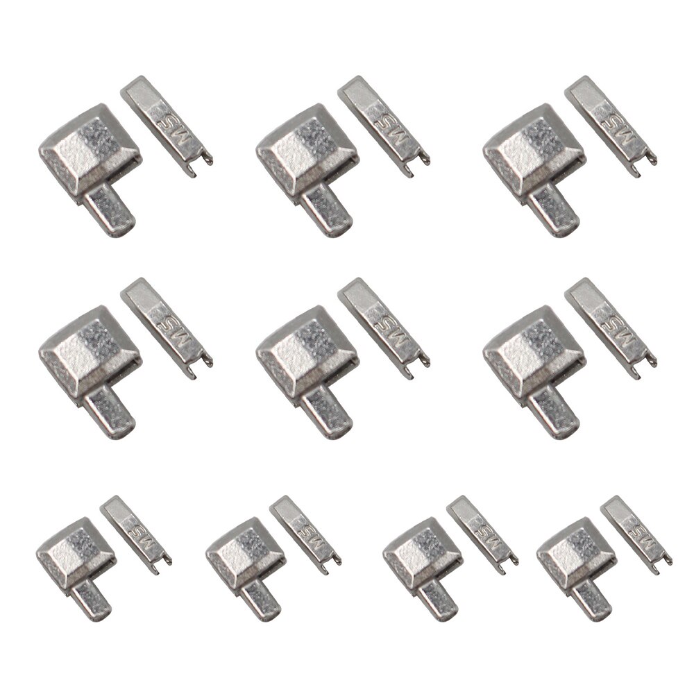 10 Sets Metalen Reparatie Rits Open Einde Rits Stopper Open End Naaien Accessoires Rits M5T9 Diy Voor Kleding: silver