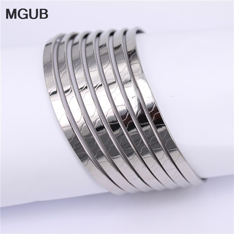 Alta qualidade 7 peças/set 2 combinações de estilo 3 cores 316l pulseira de aço inoxidável não se desvanece masculino lh585