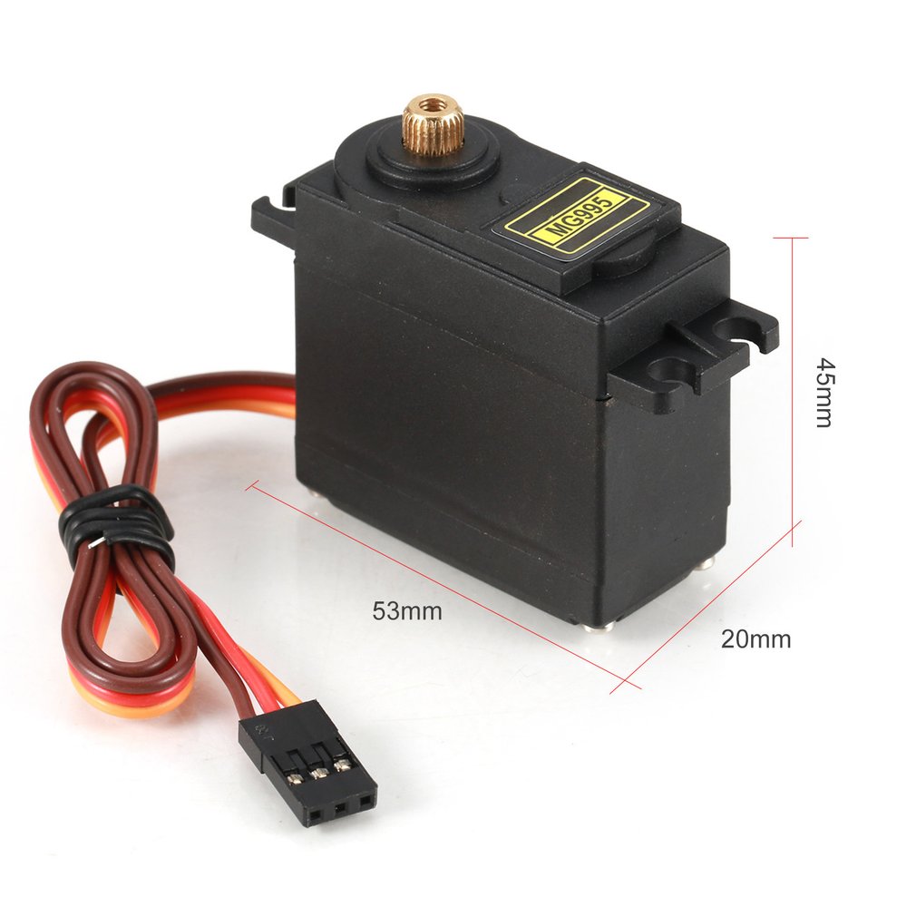 MG995 Analog Servo Metal Gear Servo 55g High Speed Torque Digital Servo Motor for RC Car Robot Helicopter(Control Angle 180)