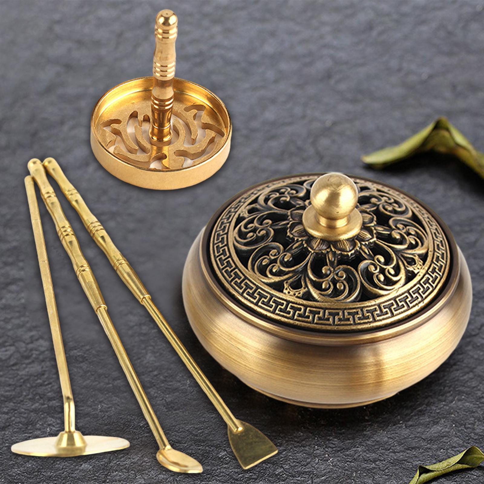 Pure Copper Incense Burner Incense Seal Tools Sandalwood Powder Furniture Relax Yoga Office