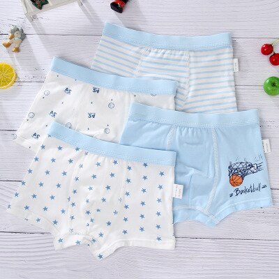 Spædbørn børn baby drenge bomulds boxershorts tegneserieundertøjsshorts til småbørn børn 4 stk/pakning: B / 4t