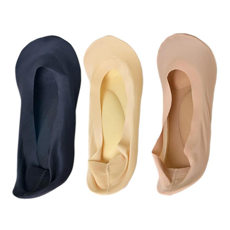 1 Paar Ondersteuning 3D Sokken Voetmassage Gezondheidszorg Vrouwen Ijs Zijde Sokken Met Gel Pads Onzichtbare Inlegzolen Zomer Boot sokken