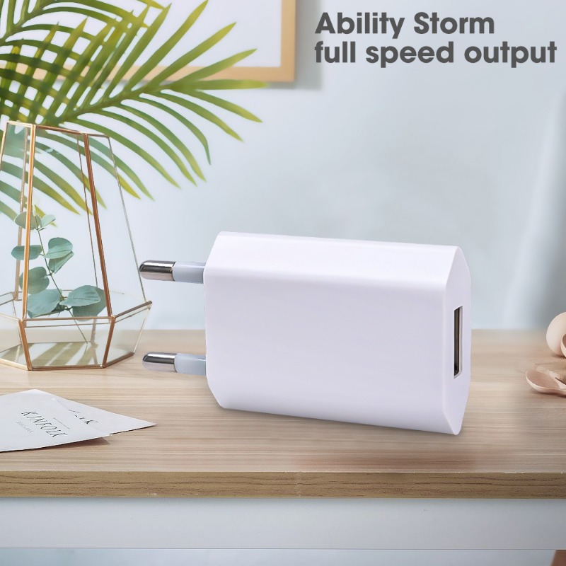 5/1 Uds. Cargador USB con enchufe europeo 5W carga rápida 5V 1A cargador de teléfono de pared para viaje en casa adaptador de fuente de alimentación para teléfono móvil X/8/7/6/5