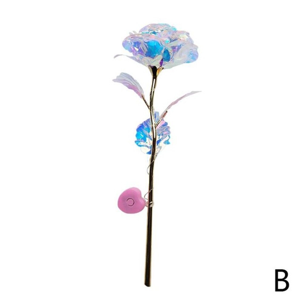 24K Gold Rose Flower Valentines Day Lover Lighting Rose for Mother's Day, Anniversary, Wedding, Birthday , Special Days: B