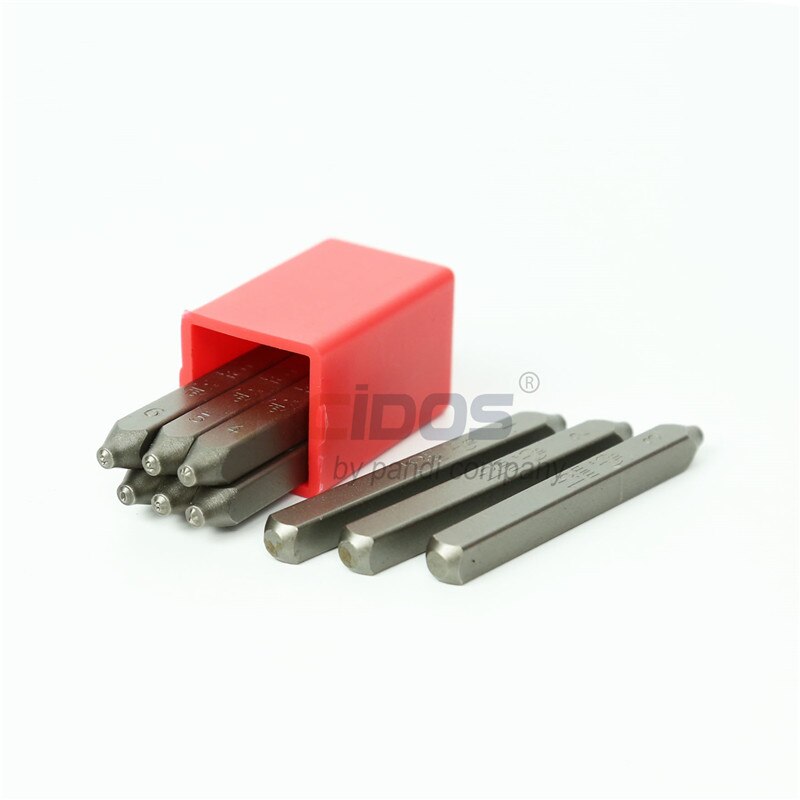 1/1.5/2/2.5/3/4mm siffror stanard stans stämpel stämplar, nummer (0-8) 9 st / låda