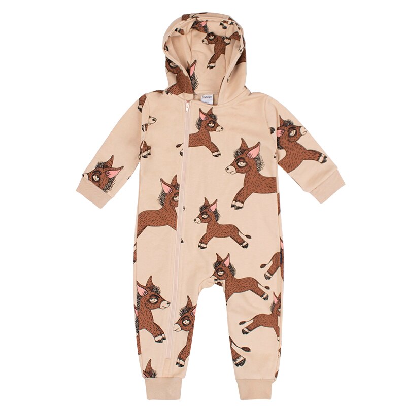Tinypeople æsel baby efterår jumpsuits drenge bomuld hættetrøje legetøj vinter piger overordnet spædbarn onesie tøj toddler romper