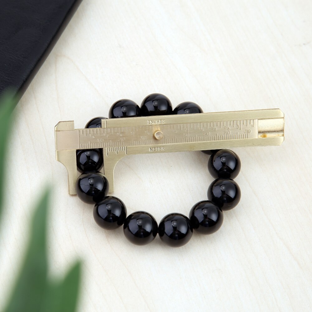 Brass Vernier Calipers Mini Dual-Scale Sliding Gauge Pocket Portable Ruler Portable Double Scale Woodworking Tool