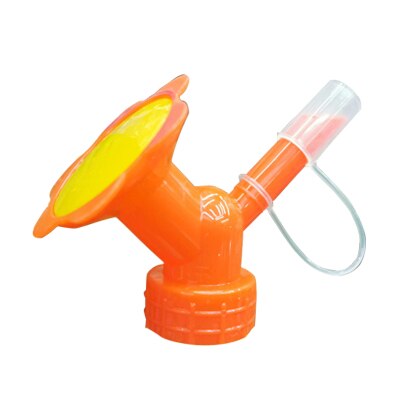 Aspersor de jardinería portátil 2 en 1, boquilla de regadera para interior, cabezal de ducha de riego de plástico, herramienta de jardín: orange