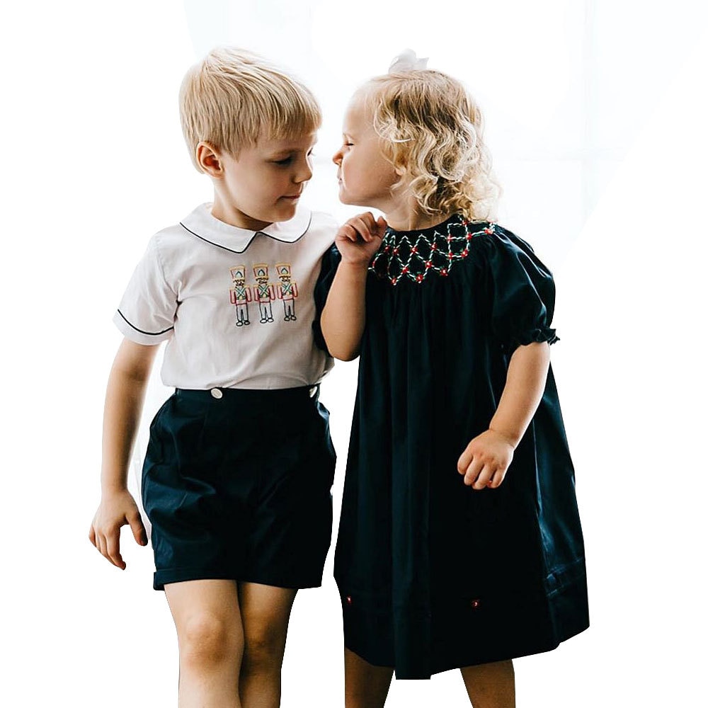 Ropa de Boutique para niños, Brother Sister, ropa Mathcing con humo para niños y niñas, trajes españoles, monos de bebé, traje