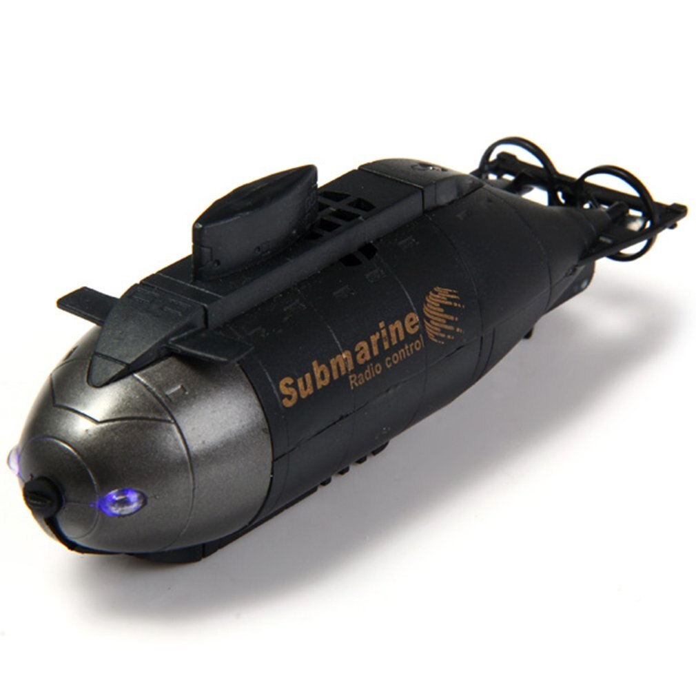 Barco submarino RC de juguete con Control remoto Barco de juguete para con luz LED RC juguete para de colores a prueba de agua: black