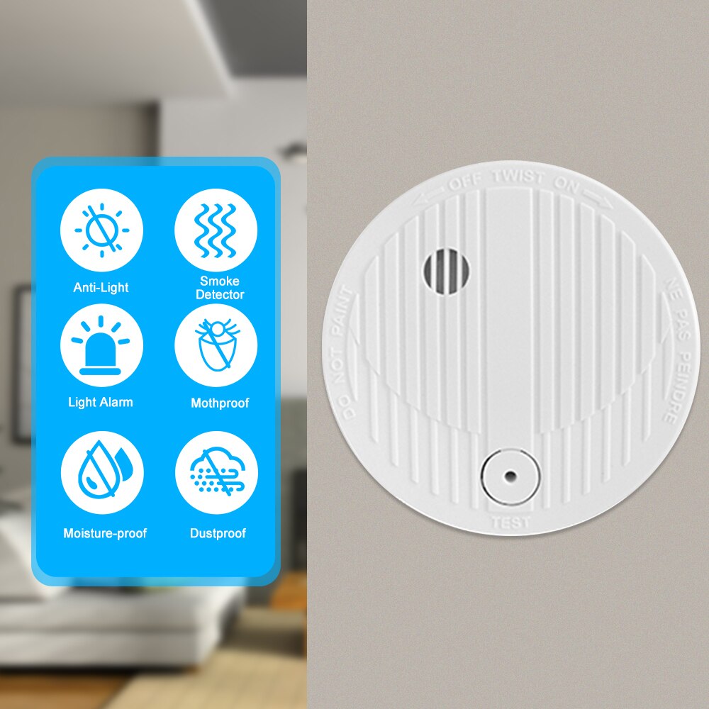 315Mhz SMK-500 Wireless Alarm Security Smoke Fire Detector Photoelectric Smoke Alarm Detector Fire Protection Sensor For Home