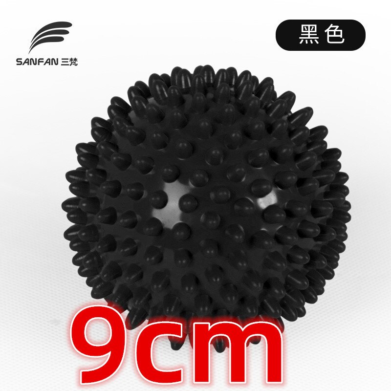 Massaggio Palla di Fitness EPP Mano Suole Hedgehog Sensoriale Portatile Fisioterapia Esercizio Muscolare Relax Trigger Point Terapia: 9cm Black