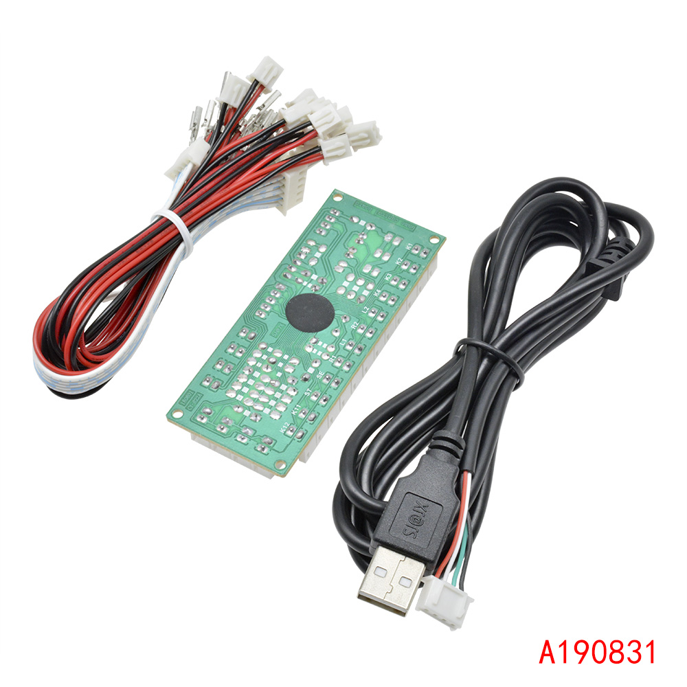 FAI DA TE Zero Delay Arcade Encoder USB PC a Joystick Arcade Rocker Modulo di Controllo del Circuito per MAME 2Pin con Cavo di Pulsante