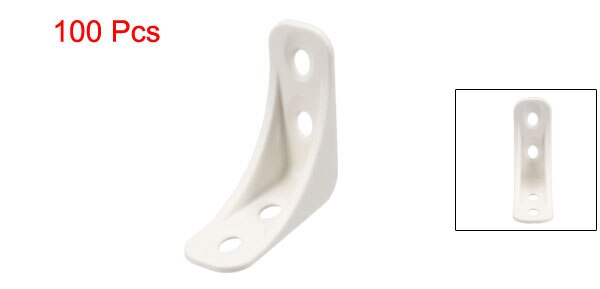 uxcell 20-100 Pcs Shelf Cabinet Door Plastic Corner Braces 36x24x24mm 39x39x16mm Angle Brackets 90 Degree Right Angle: 100Pcs 39x39x16mm