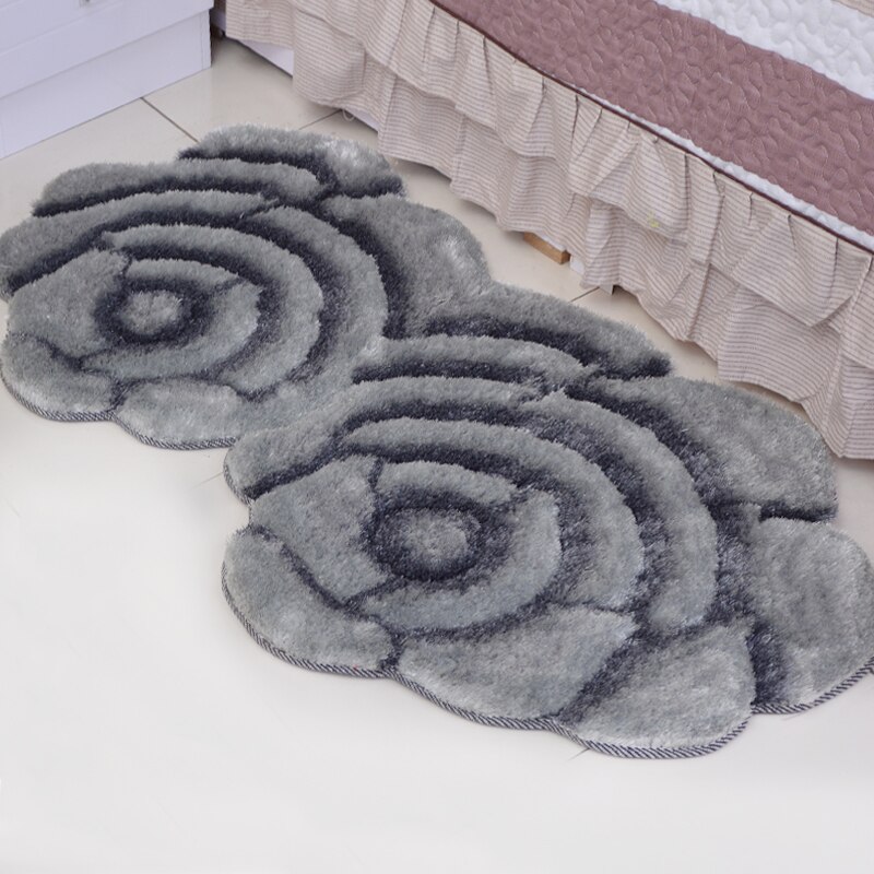 Mode Creatieve Bloem Shaped Rug Europa 3D Dubbele Rose Tapijten Voor Versieren Woonkamer Slaapkamer Delicate Persoonlijke Zachte Mat