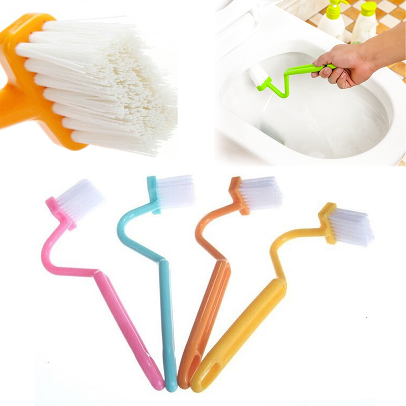 Toilet Cleaning Brush Toilet Brush Scrubber Curved Clean Side Bending Handle Corner Brush toilet brush