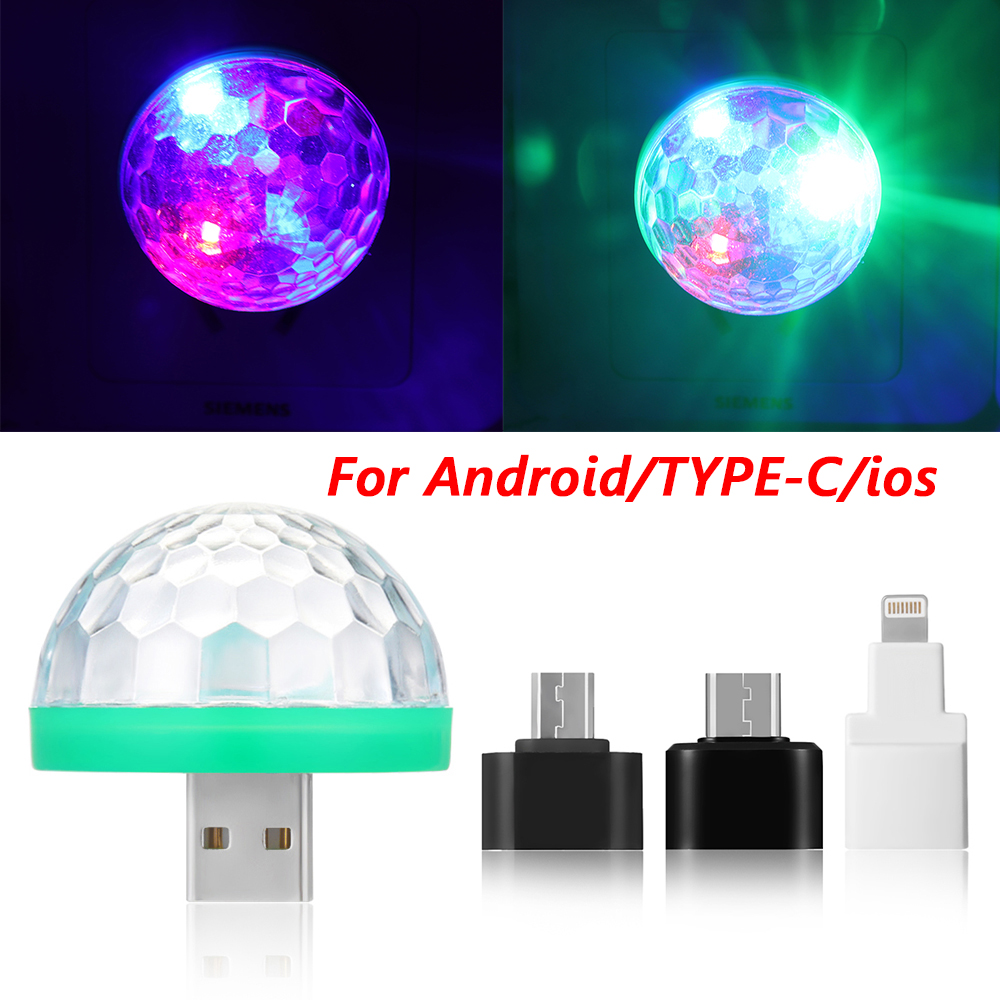 Maan licht LED USB muziek magische bal Mobiele telefoon DJ crystal magische bal licht Auto voice control mini disco Podium lichteffecten