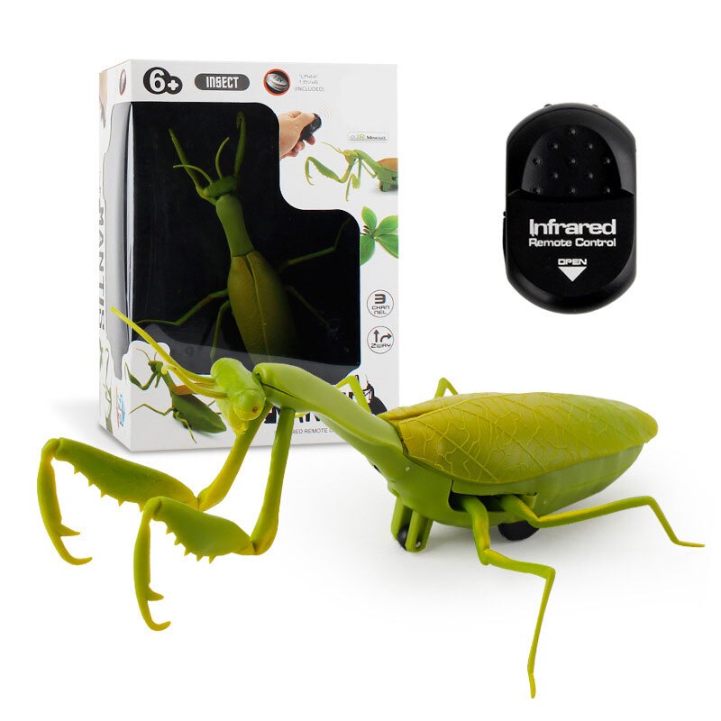 RC Animal Robot Antistress Insect Toys Infrared Simulation Spider Bee fly mantis Electric Toy for Children Prank Insects pet toy: Praying mantis