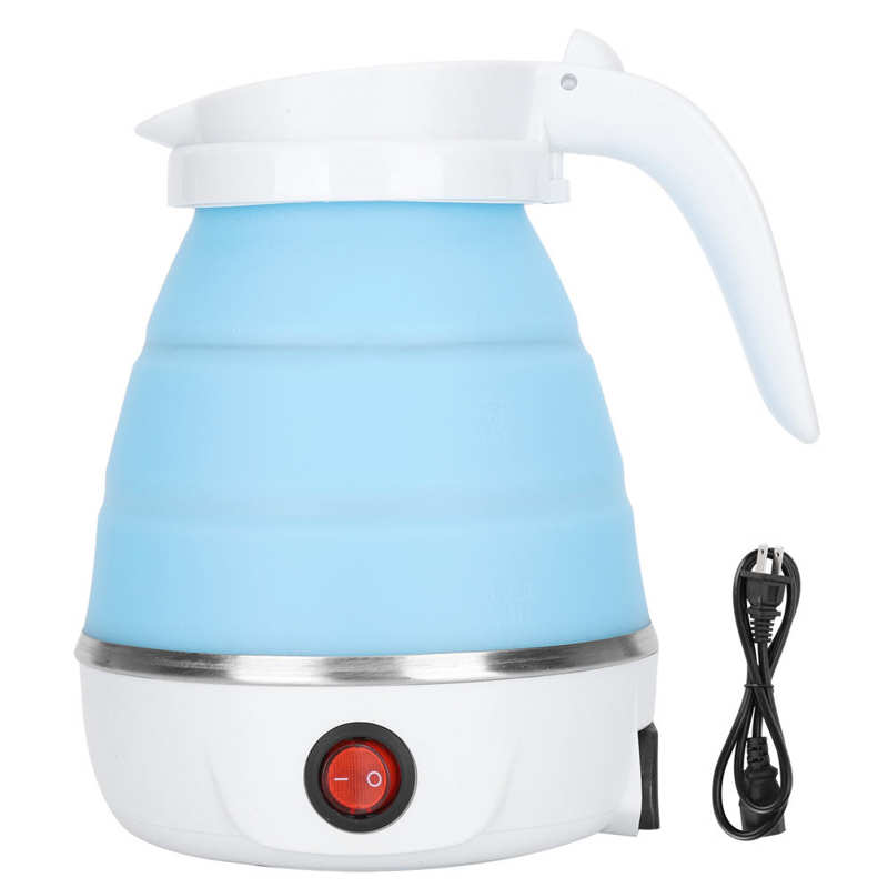 Bouilloire électrique pliable Portable en Silicone pour la maison, 400W, prise américaine, 110V: Chocolat