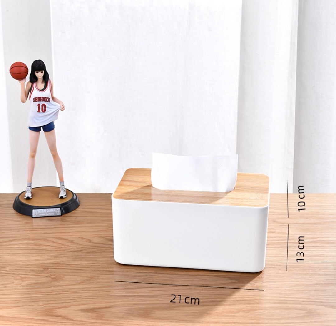 Huis Keuken Tissue Doos Houten Plastic Servet Houders Multifunctionele Tissue Buis Cosmetische Afstandsbediening Opbergdoos: Large