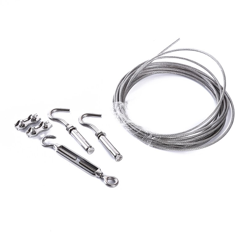 Wall Retractable Clothesline Stainless String Invisible Rope for Indoor Outdoor Hanging Laundry Dryer Clothes Organiser Rack: 4M