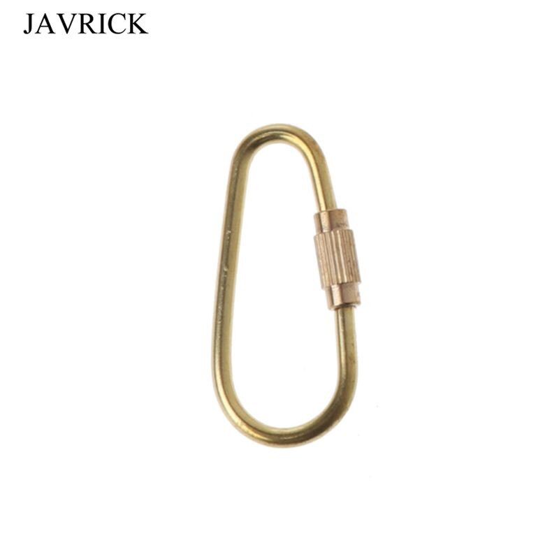 1Pc Simple Brass Key Chain DIY Keychain Ellipse Oval Shape Screw Lock Key Ring Clip Hanging Holders Accessories For Jewelry: 3